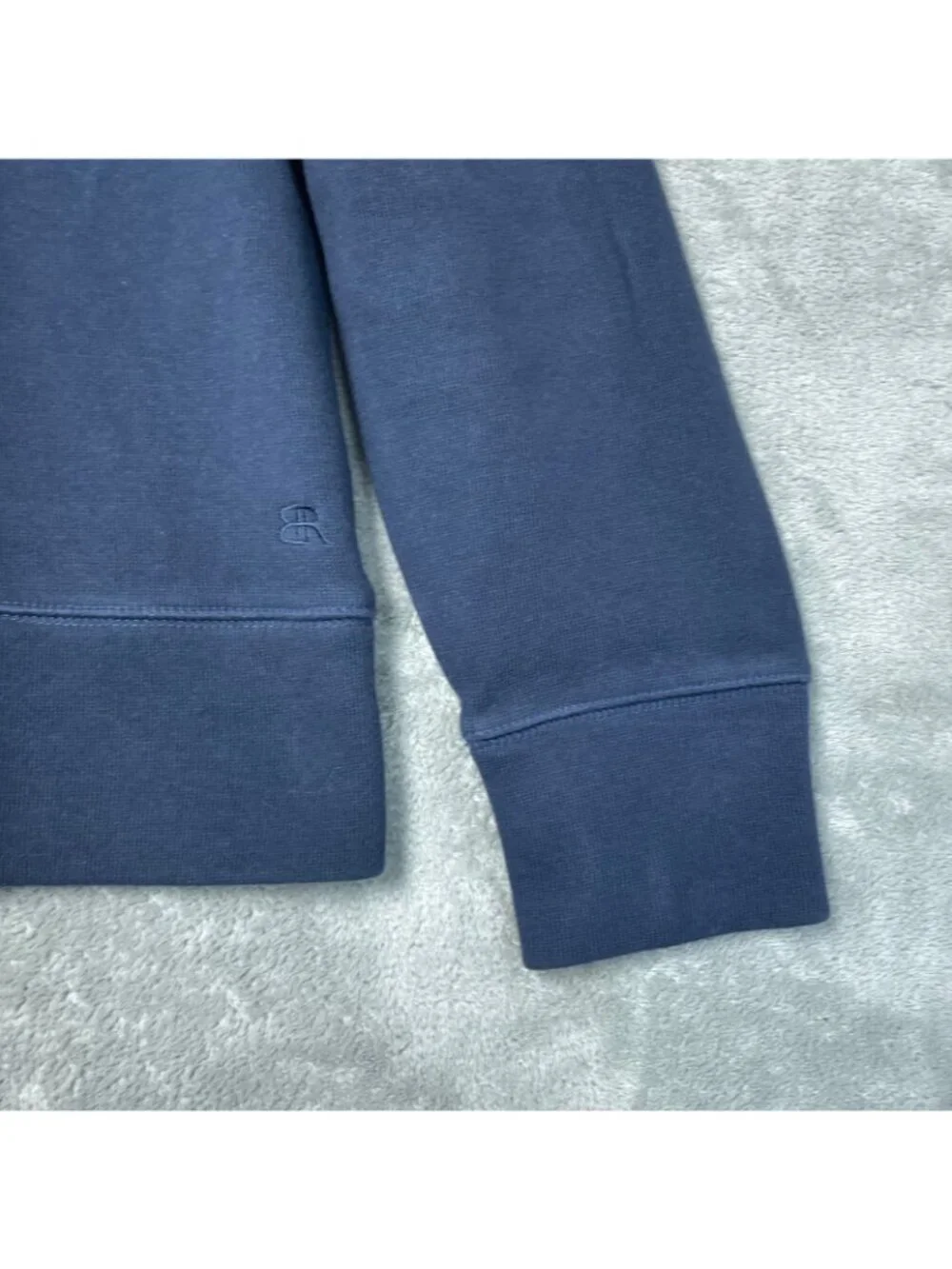Banana Republic Men's M Navy Blue 1/4 Zip Pullover Sweatshirt Cotton Blend e1496